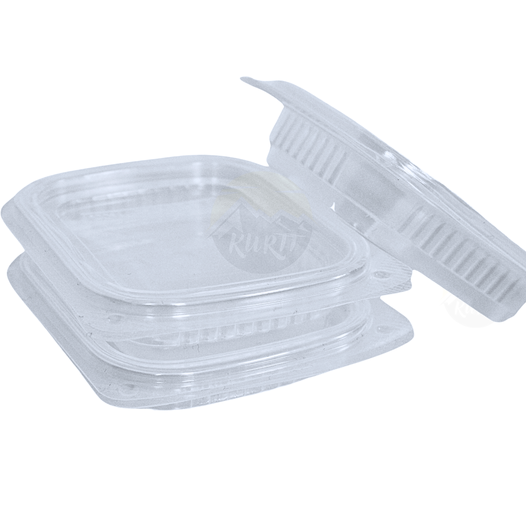 100x récipients à sauce/salade robustes 125cc avec couvercle fixe incl. SOUPER