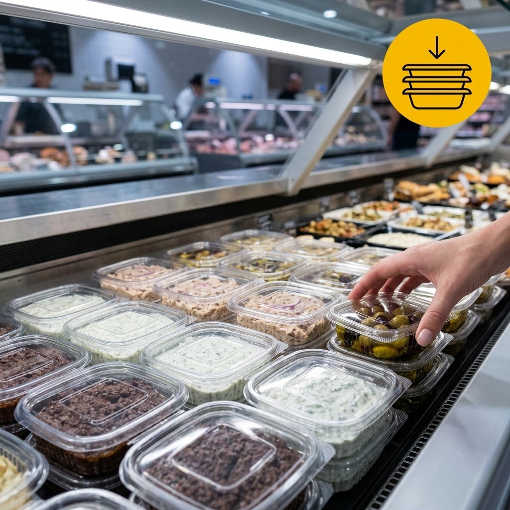 Transparant sausbakje van 125 ml met vaste deksel