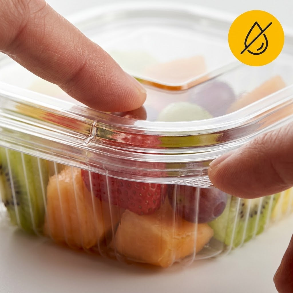 Sausbakje van 125 ml met geopende vaste deksel