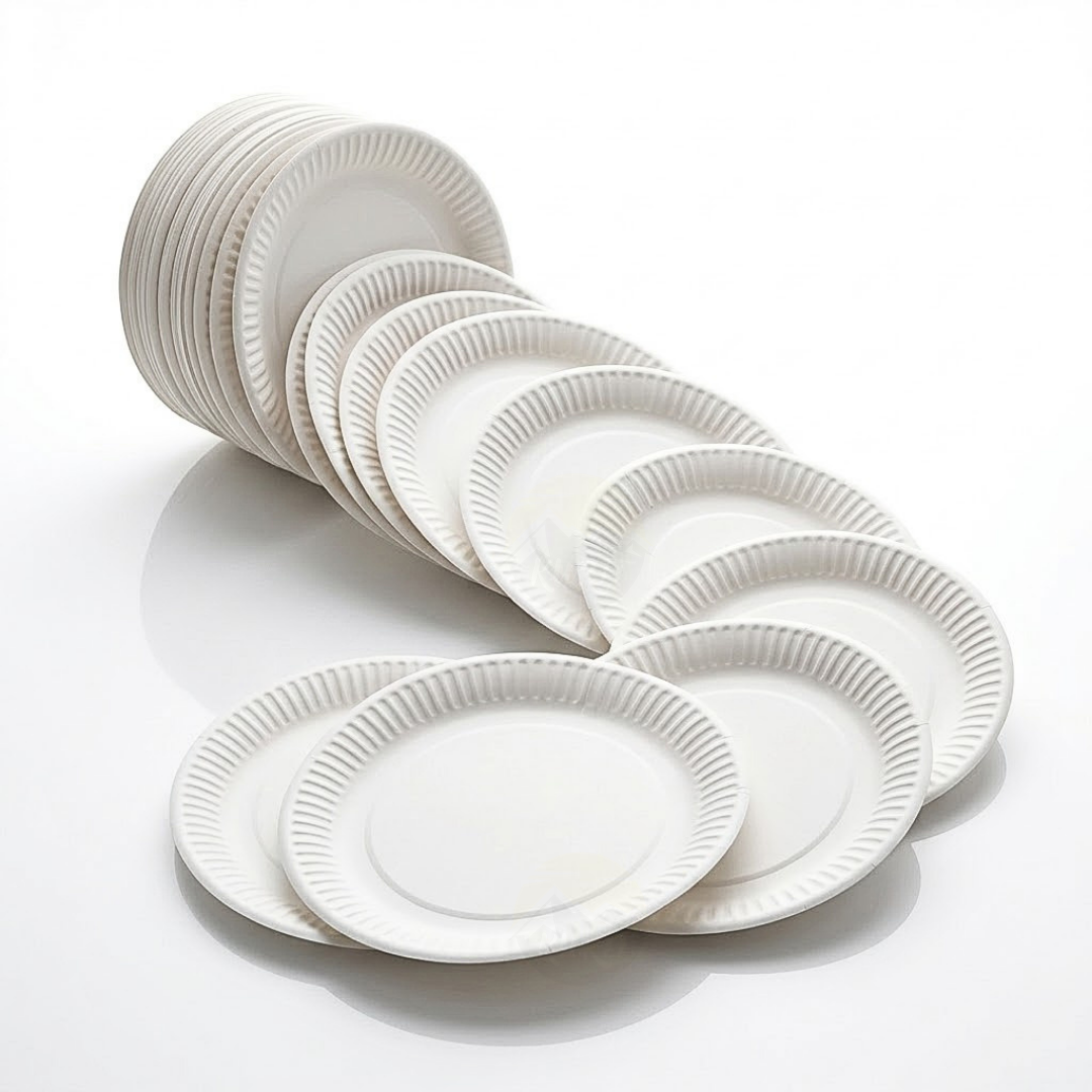 Assiettes Carton Blanc 20cm – Jetable Apéritif Buffet | 100 Pièces