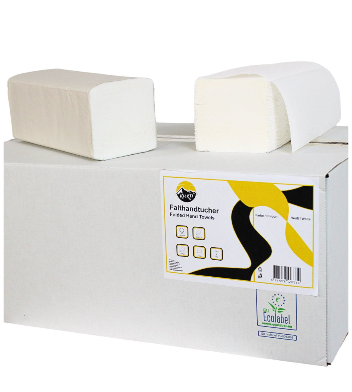 6400 Paper towels, white 2-ply 24 x 21 cm Z-fold (40 x 160 sheets)