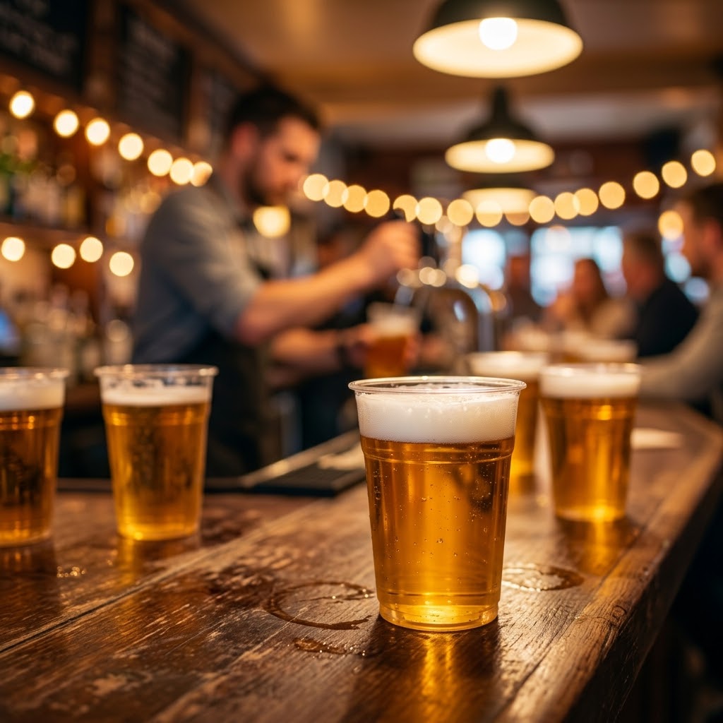 Gobelets Bière Jetables 400ml Transparents PP Incassable – 100/400/800 pièces | Pinte Standard Festival Événement Terrasse