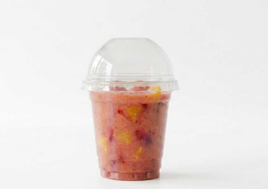 100x Smoothiebekers met Deksel 200ml Transparant Plastic