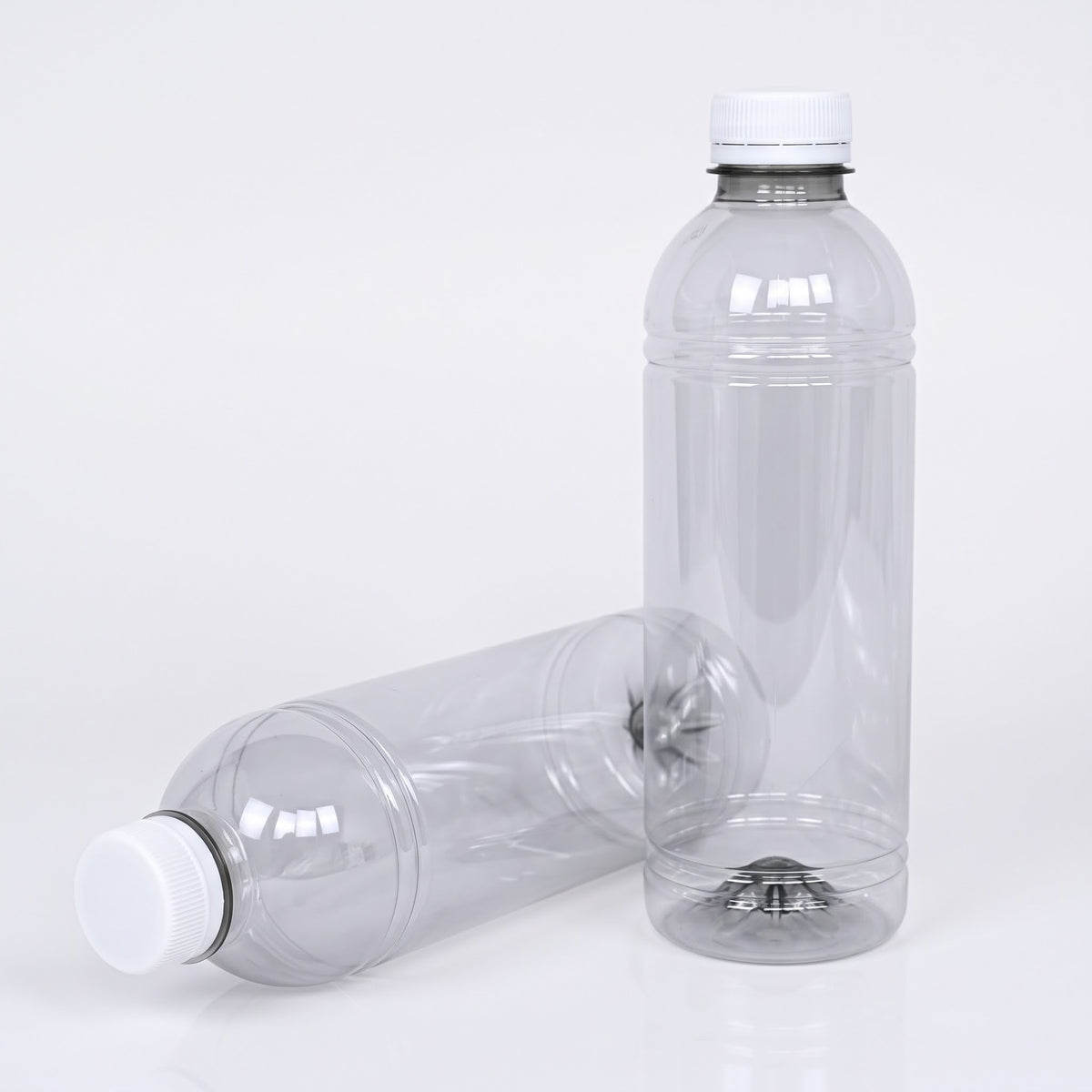 Bouteille Plastique rPET 1000ml Transparente Jus Bouchon Orange | 15 Pièces