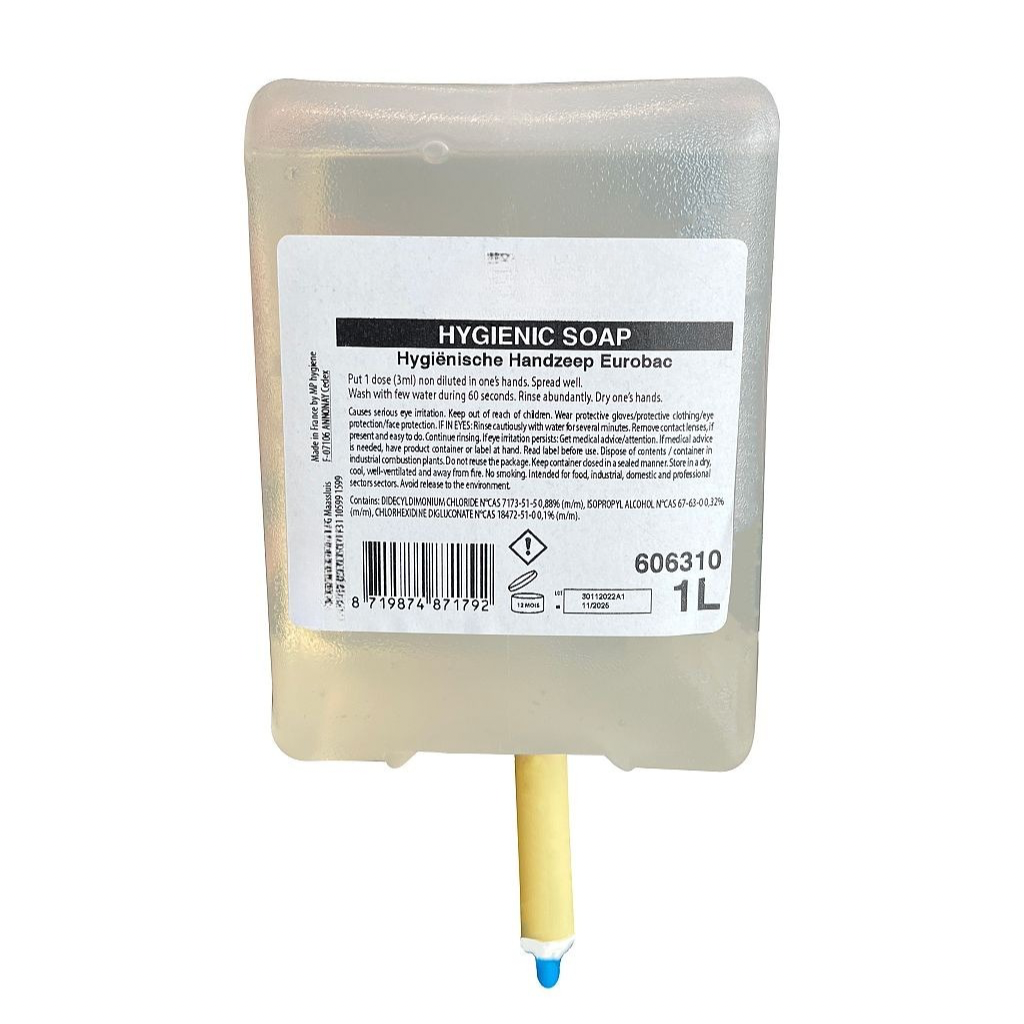 Soap Bag-In-Box, hygienic hand soap, Eurobac - 6 x 1 Ltr