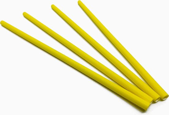 Cardboard Drinking Straws Yellow - 500 pieces