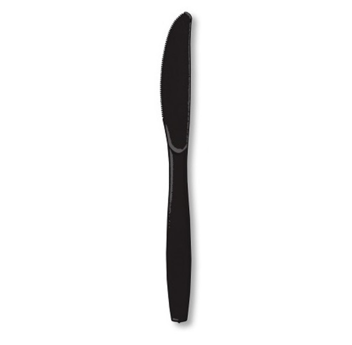 Couteau réutilisable noir 16 cm - 100 pièces