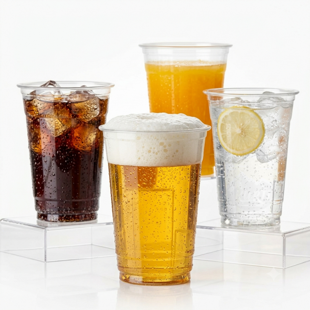 Gobelets Bière Jetables 400ml Transparents PP Incassable – 100/400/800 pièces | Pinte Standard Festival Événement Terrasse