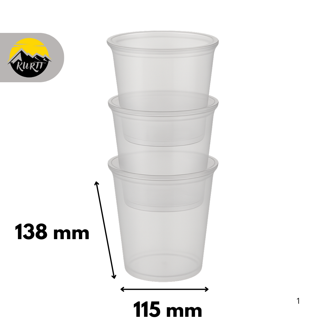 100x inclusief deksel plastic potjes - vershoudbakjes 1000cc - magnetronbakjes Geschikt voor Soep, Delicatessen, Snoepgoed of Muntjes