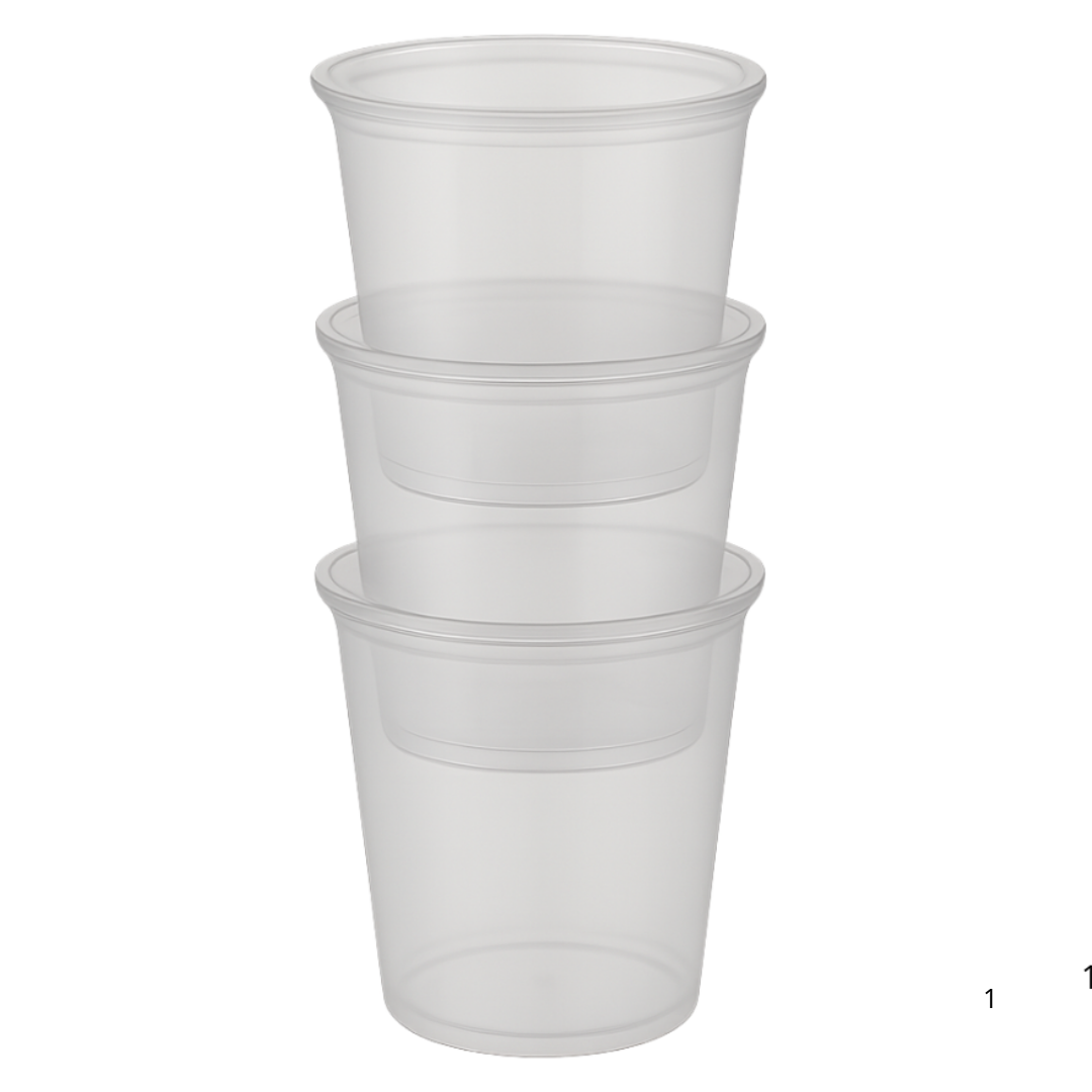 100x inclusief deksel plastic potjes - vershoudbakjes 1000cc - magnetronbakjes Geschikt voor Soep, Delicatessen, Snoepgoed of Muntjes