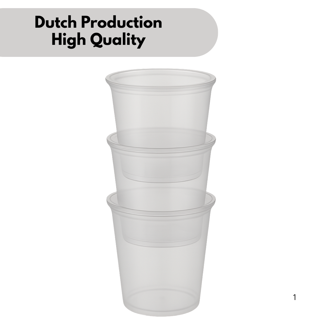 Plastic potjes 1000ml transparant met deksel – 100 stuks | Vershoudbakjes Magnetronbestendig