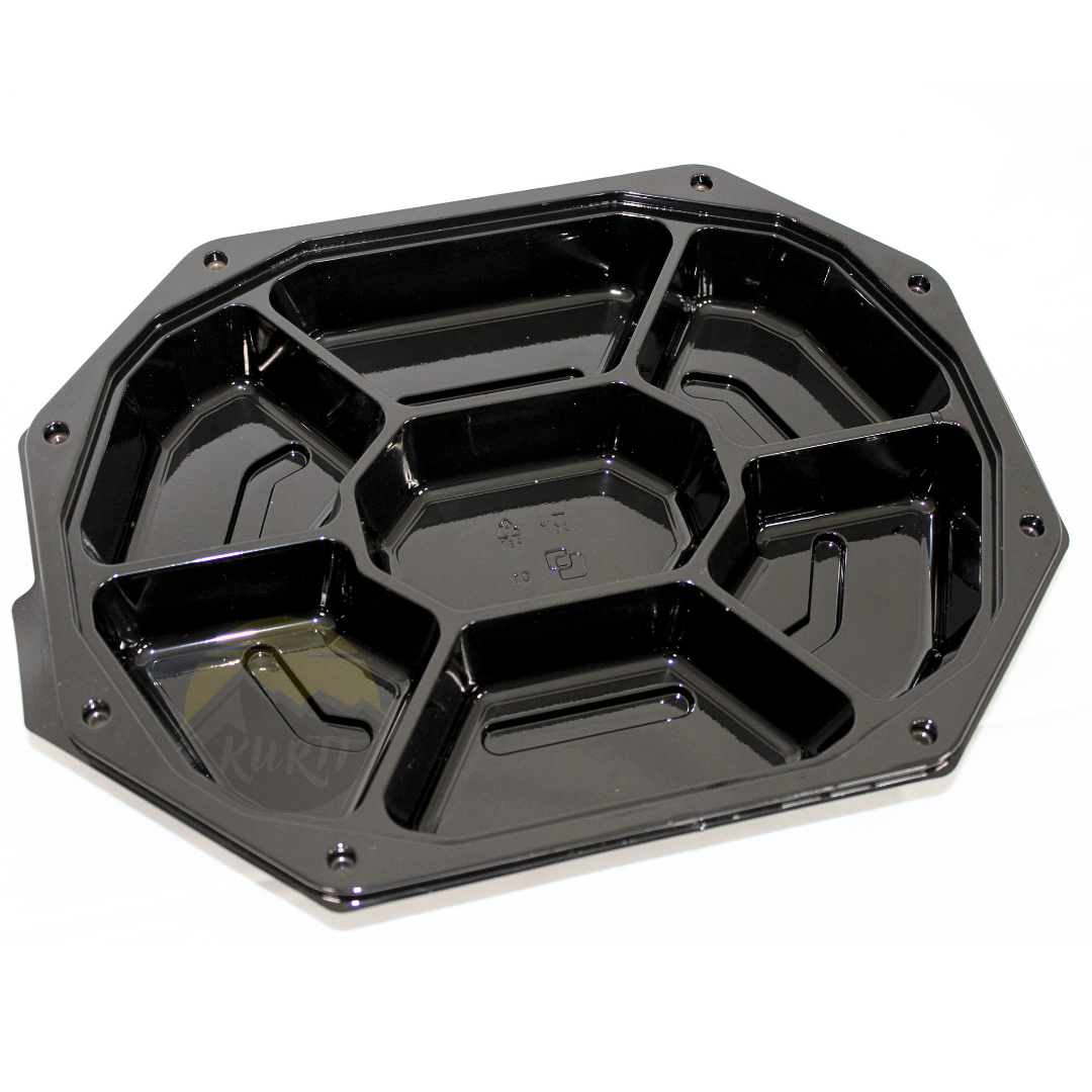 Échelle de restauration noire 7-Sections - 10 pièces