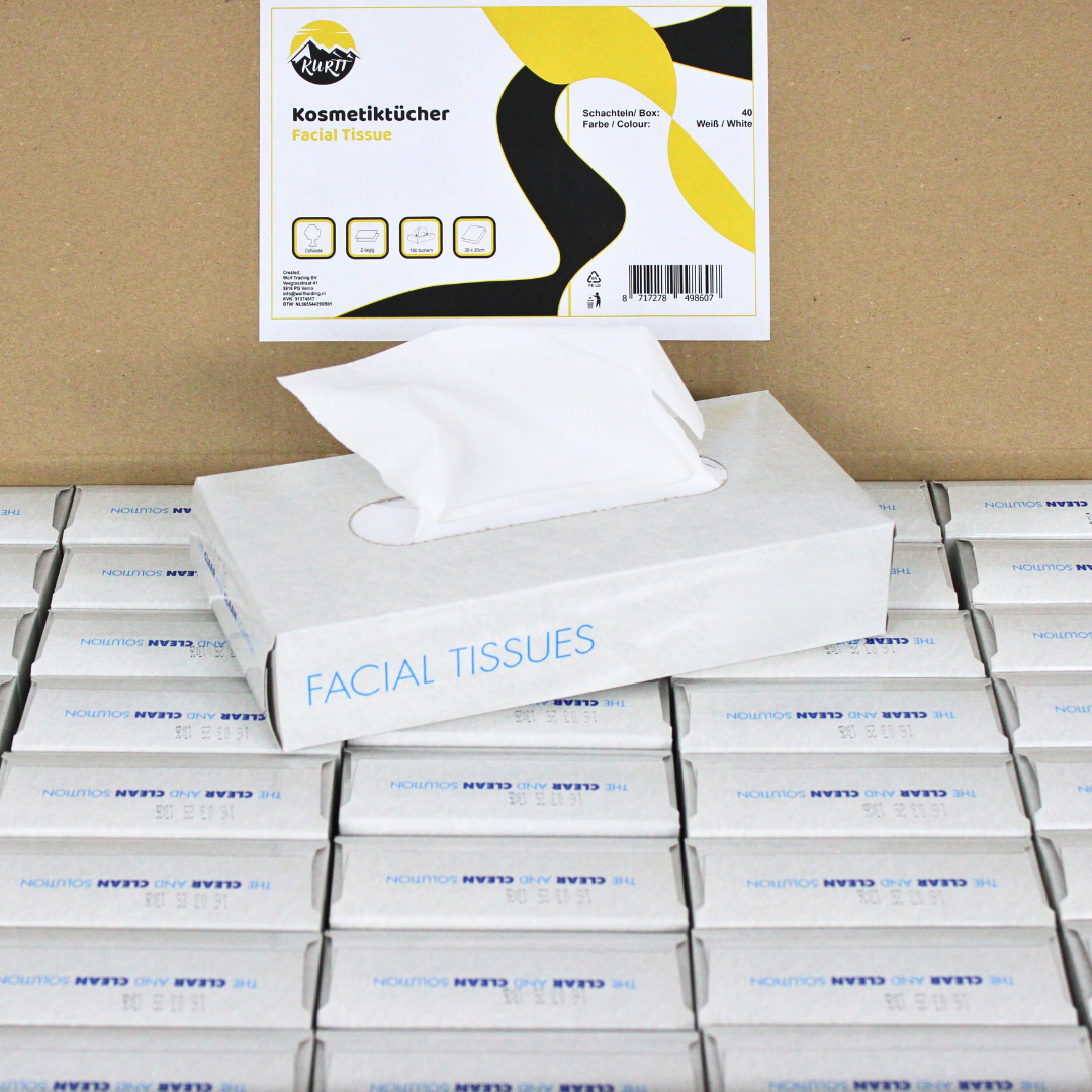 4000 mouchoirs, 2 couches, emballage à rabais 20x20 cm, (40 x 100) tissus papier, FSC et Ecolabel - Nettoyage des chiffons