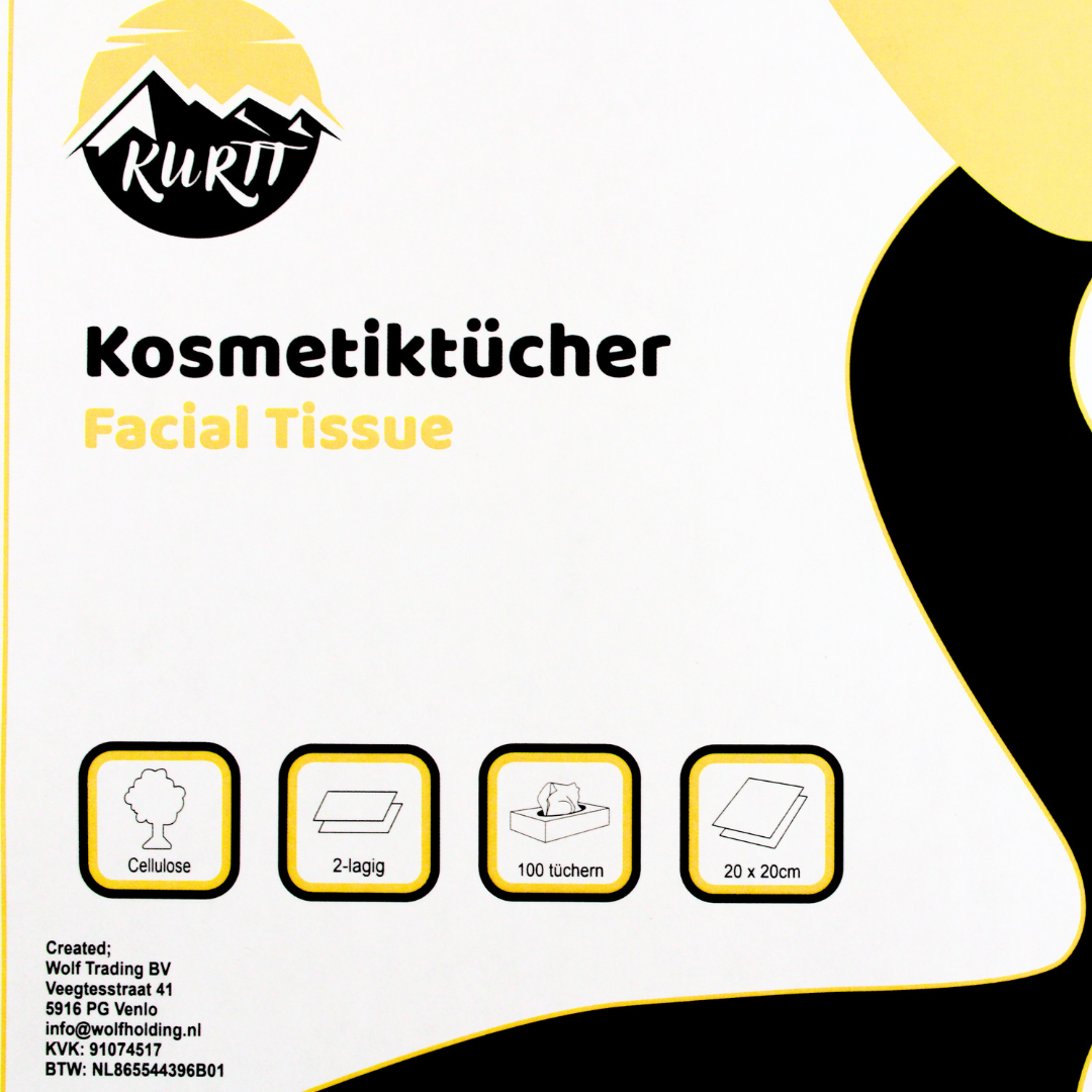 4000 mouchoirs, 2 couches, emballage à rabais 20x20 cm, (40 x 100) tissus papier, FSC et Ecolabel - Nettoyage des chiffons