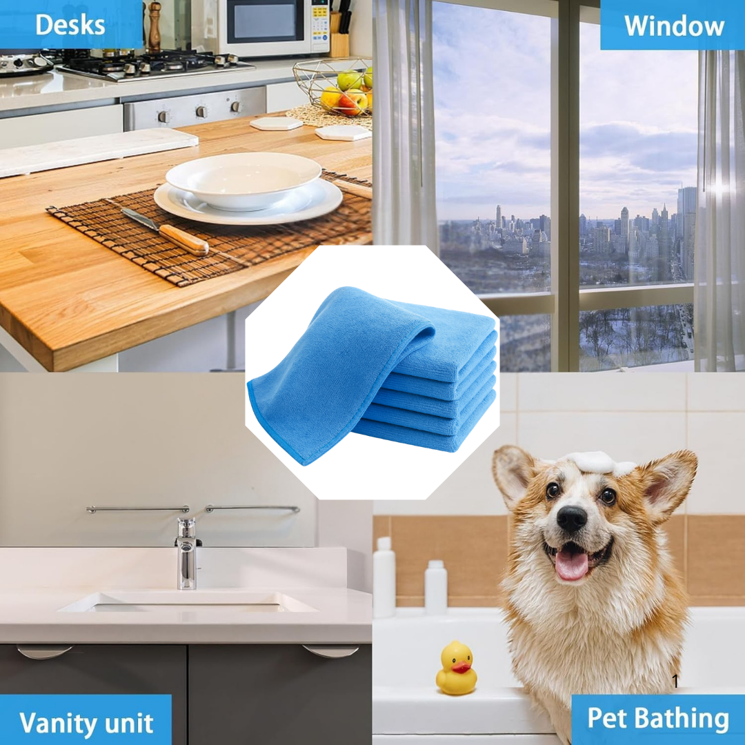 Chiffons en microfibres - chiffons de nettoyage 40 x 40 cm - 80 pièces