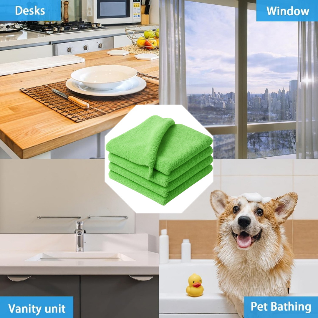 Chiffons en microfibres - chiffons de nettoyage 40 x 40 cm - 80 pièces