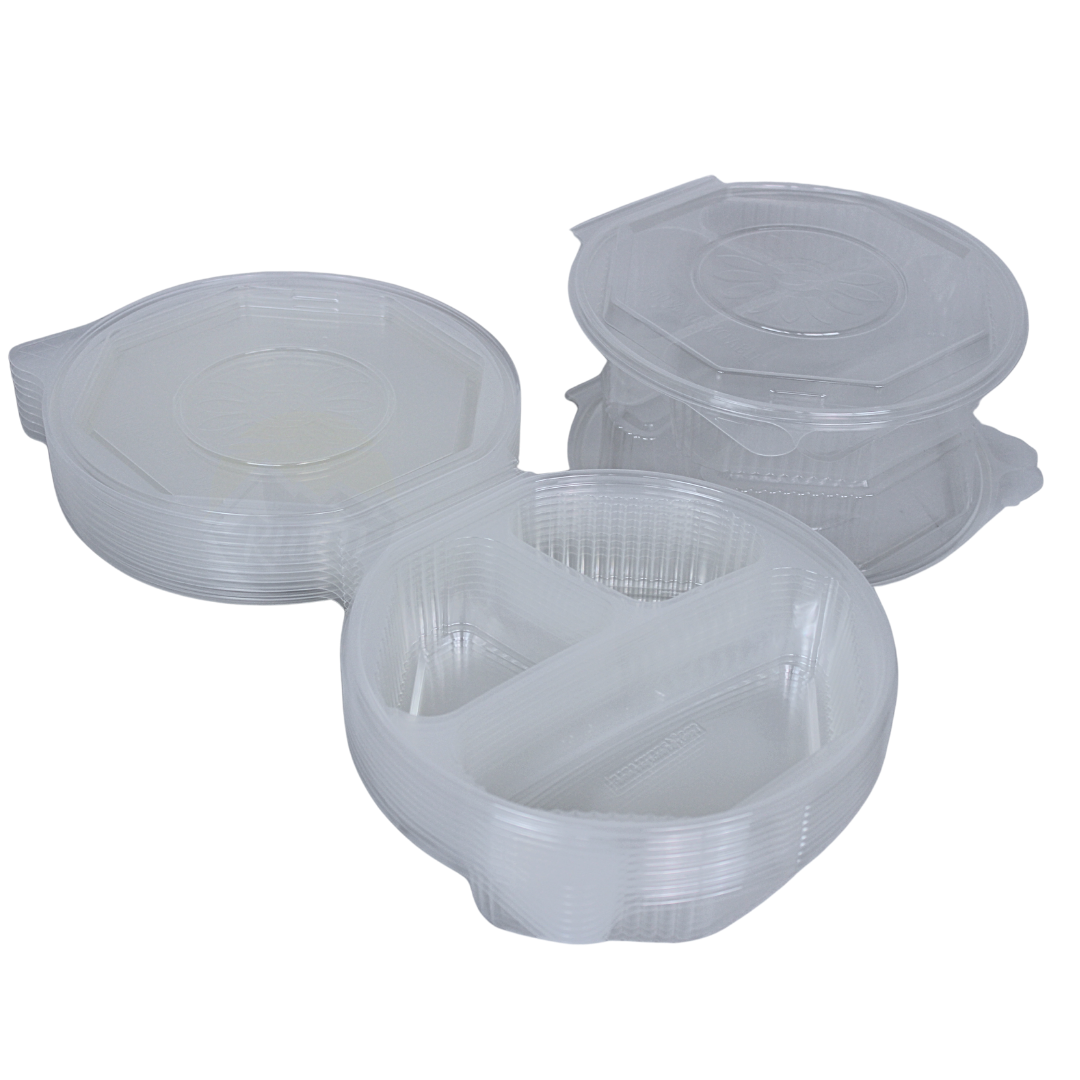 ripboxx® MEAL's Klapschaal PP Transparant | 1-vaks, 2-vaks & 3-vaks