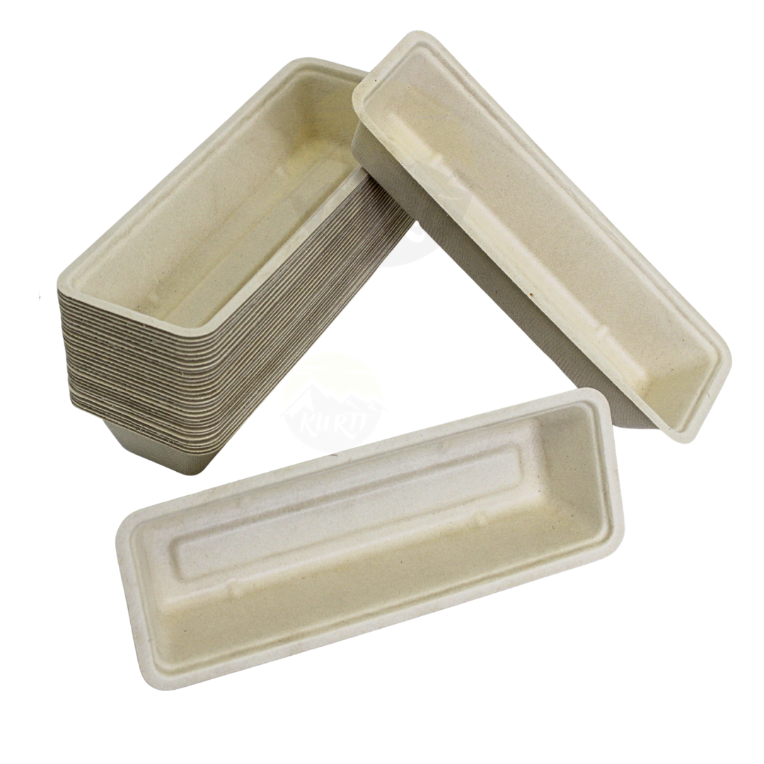 Suikerriet binnenkant PE gecoat, vetvrij - Snackbakje, frietbakje, BIO