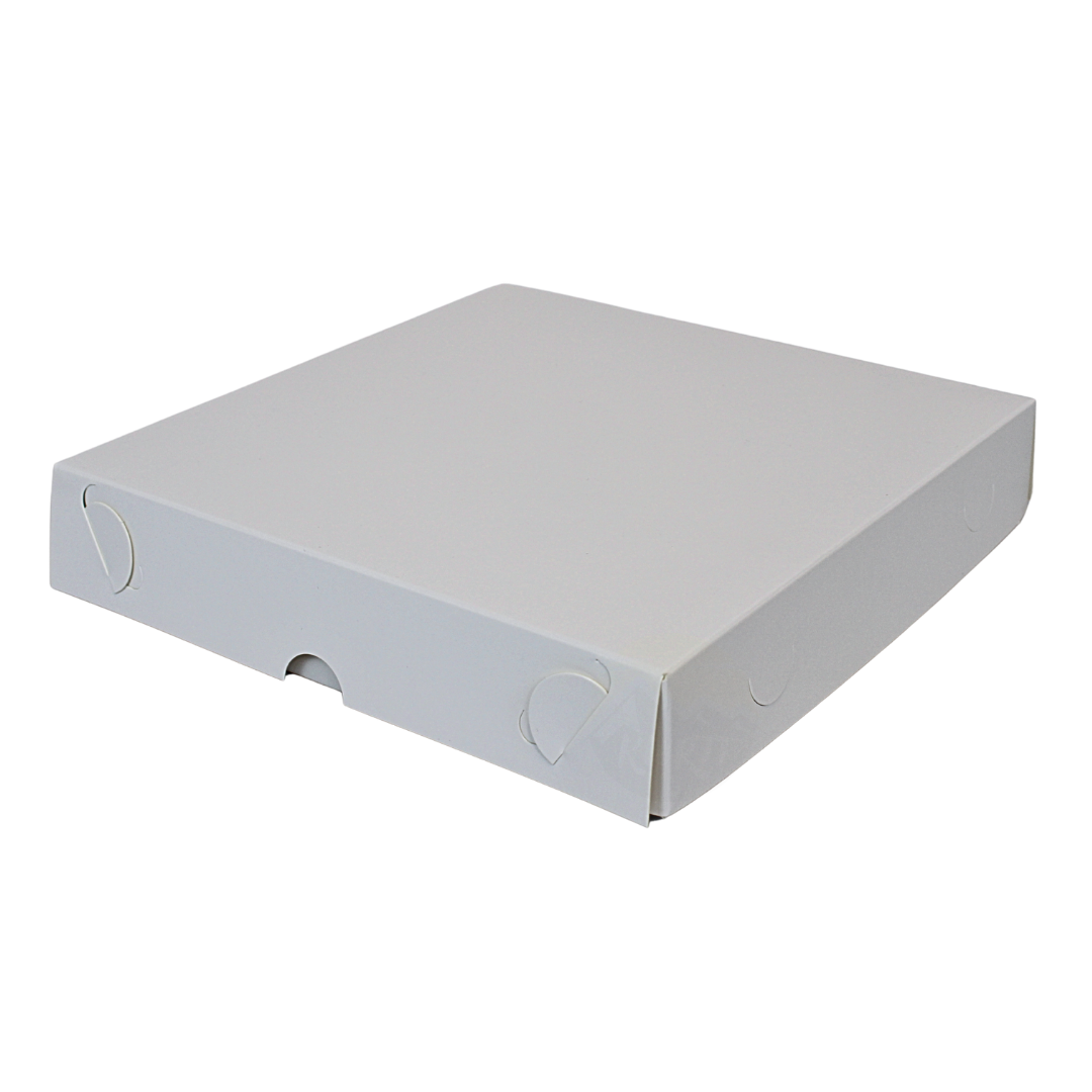 Vlaaidoos wit 25x25x4,5 cm FSC® – 100 stuks | Doos voor vlaai tot Ø24 cm