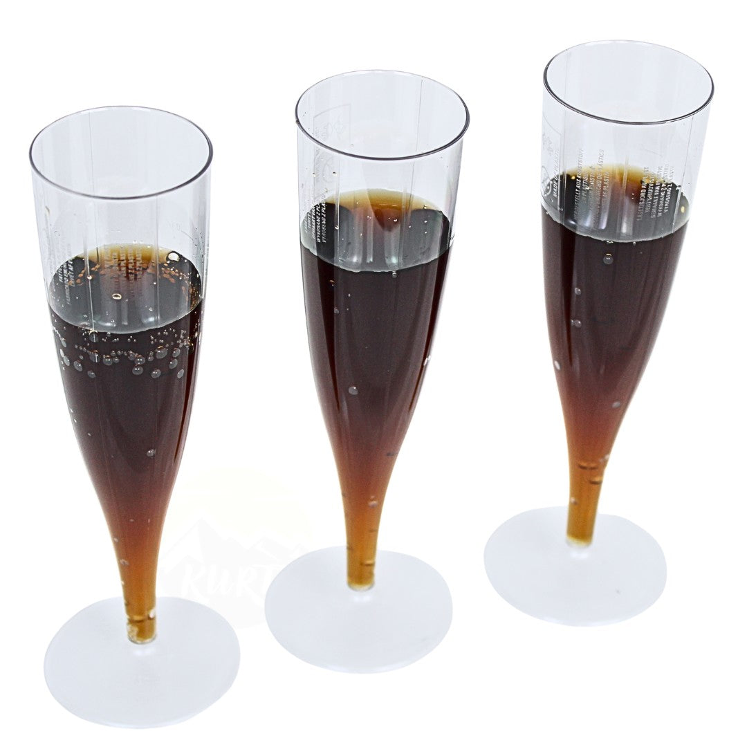 Verres à Champagne Plastique Rigide 13,5cl – 10 pièces | Flûtes Réutilisables Mariage Jardin Piscine | Incassable