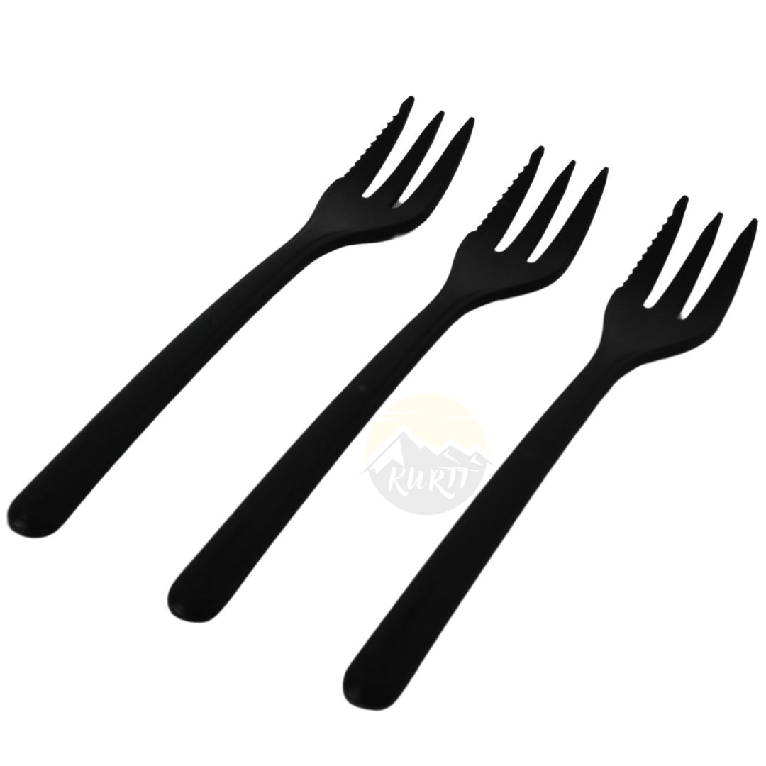 Snack/Friet Fork Black 130 mm - 100 pièces