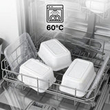KURTT Boîtes Repas Blanc PP Micro-ondes Congélateur 50/100 pièces Meal Prep