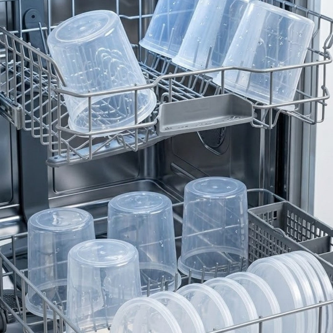 Pots Alimentaires 1000ml avec Transparent Couvercle PP Réutilisable – 100 Pièces | Micro-Ondes Congélateur BPA-free