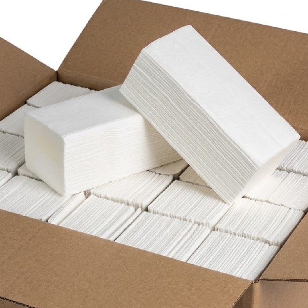 1000x (mouchoirs) Essuie-tout 2 couches 24 x 21 cm plié en Z (5 x 200 feuilles) distributeur adapté