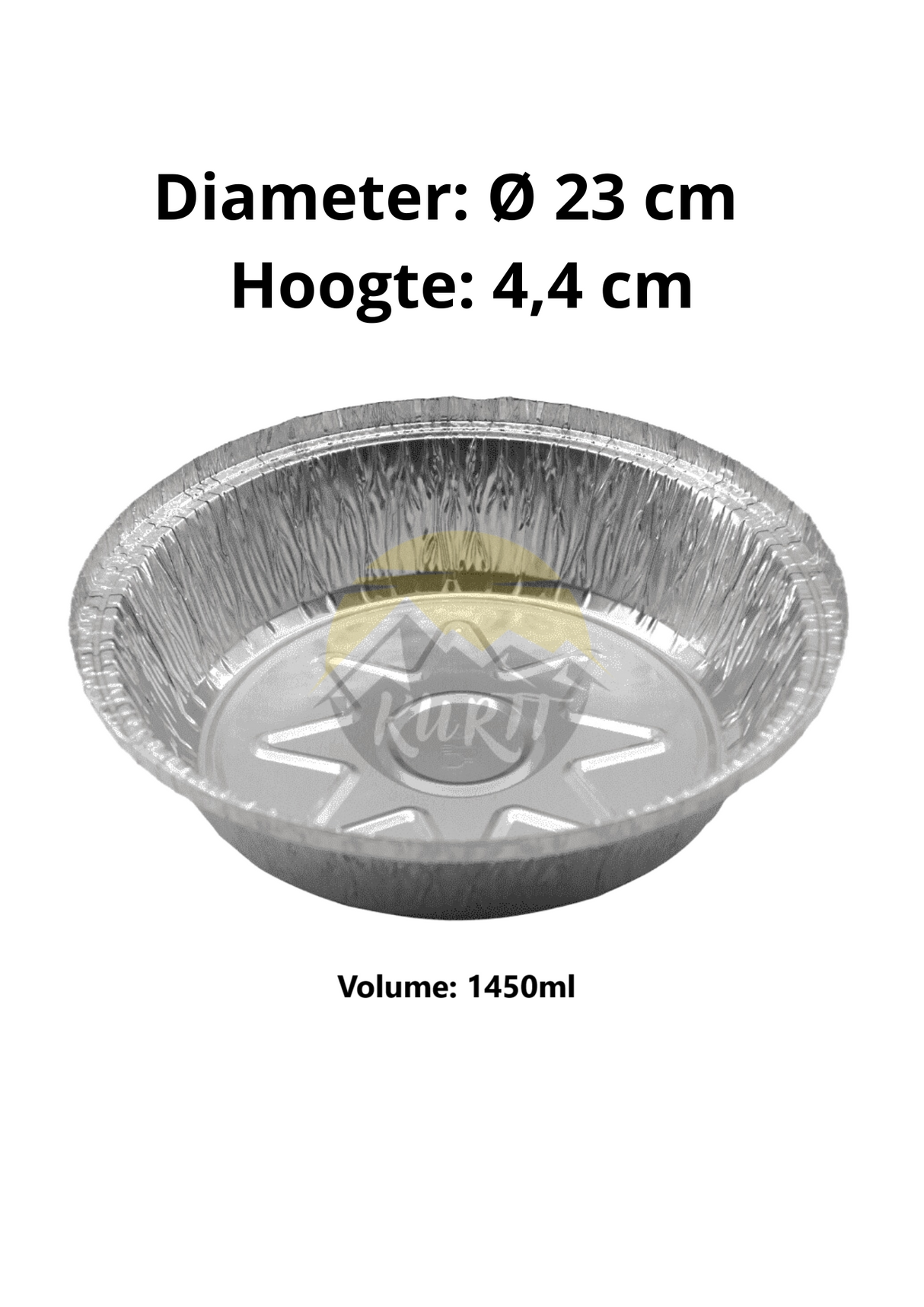 Aluminum tray C803-1450L round with lids - 100 pieces