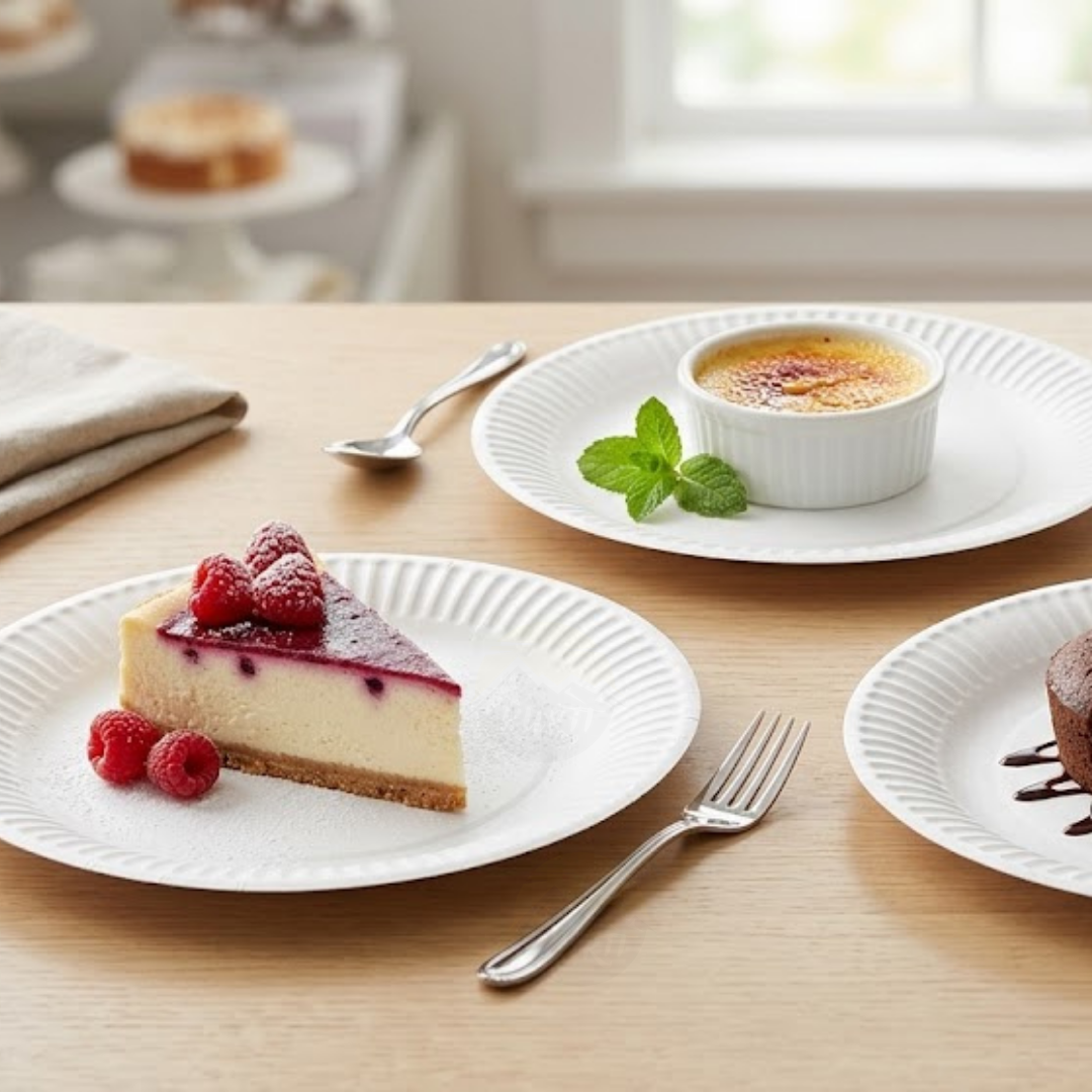 Assiettes Carton Blanc 20cm – Jetable Apéritif Buffet | 100 Pièces
