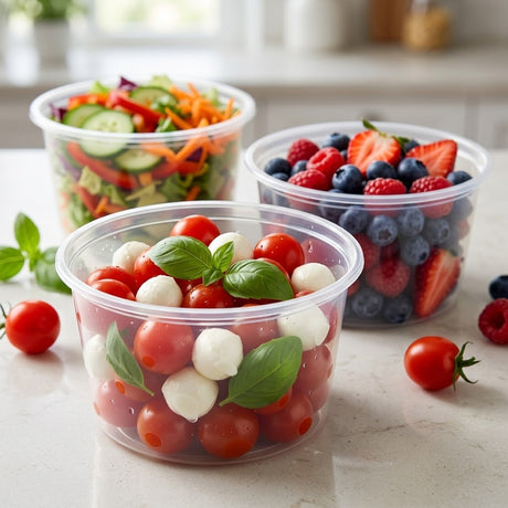 Alimentaires 250ml Transparent Couvercle PP Réutilisable – 100 Pièces | Micro-Ondes Congélateur BPA-free