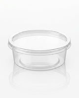 Transparante Ronde Bakjes 200ml met Deksel – 100 stuks | Ø 12cm | Magnetron- & Vaatwasserbestendig