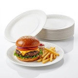 Assiettes Carton Blanc 23cm – Jetable Repas Mariage | 100 Pièces