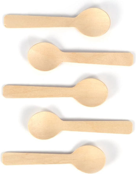 Wooden Tea Spoons, Ice Cream Spoon 100mm - 200 pieces