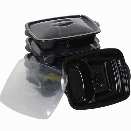 Microwave containers 2-compartment - 40 pieces