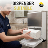 KURTT Essuie-Mains Papier Pliage Z 2 Plis Cellulose Blanc – 3200 Feuilles | Distributeur Sanitaire Professionnel