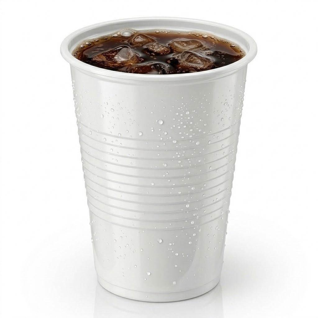  Gobelets Jetables Blancs 200ml PE – 1000 pièces | Verres Plastique Cantine Distributeur Eau Professionnel | Prix Incluant Éco-contribution