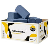 KURTT Essuie-mains papier pliage en Z 2 plis Bleu – 5 000 feuilles