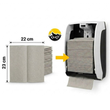 KURTT Essuie-mains papier pliage en Z 2 plis Naturel 25x23 cm – 5 000 feuilles