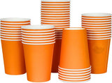 Gobelets Carton Couleur 200ml Orange Rouge Bleu – 100/500/1000 Pièces | Couvercles Éco-Contribution Incluse