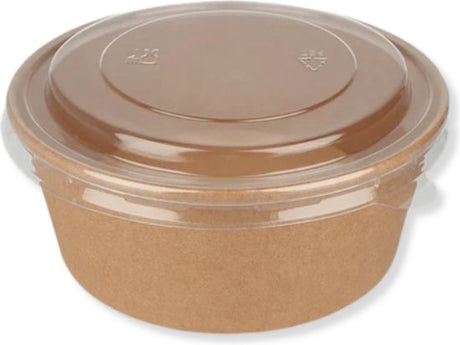 Cardboard salad bowls with RPET lids 500 ml - 150 pieces