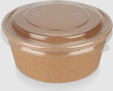 Salade en carton cuit avec un couvercle RPET 750 ml - 100 pièces