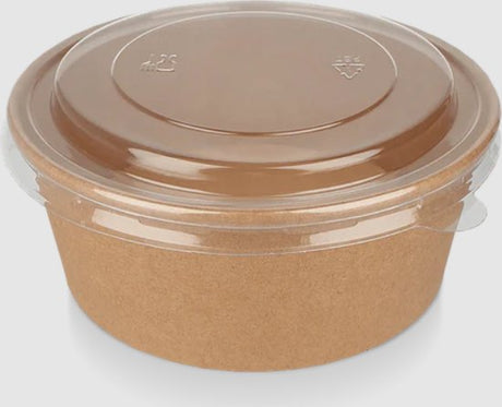 Cardboard salad bowls with RPET lids 750 ml - 150 pieces