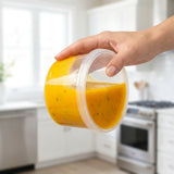 Pots Alimentaires 350ml Transparent Couvercle PP Réutilisable – 50 Pièces | Micro-Ondes Congélateur BPA-free