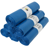 Sacs Poubelle LDPE 70x110cm (120L) Bleus Type 60 En Rouleau | 200 Pièces