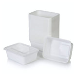 KURTT Boîtes Repas Blanc PP Micro-ondes Congélateur 50/100 pièces Meal Prep