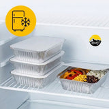 Barquettes Alu 911L avec Couvercle 20x13x5cm – 100 Pièces | Repas Livraison Meal Prep