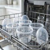Pots Alimentaires 250ml Transparent Couvercle PP Réutilisable – 50 Pièces | Micro-Ondes Congélateur BPA-free