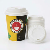 Gobelets Carton Café 200ml Design Coffee To Go – 1000 Pièces | Sans/Avec Couvercles Éco-Contribution Incluse