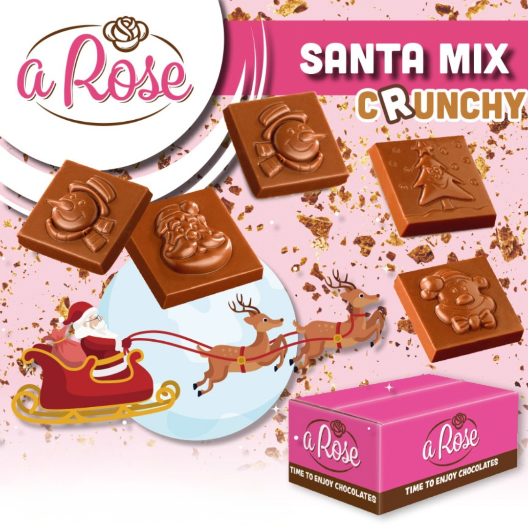 Santa mix melk met Rice Crispy - 120 stuks